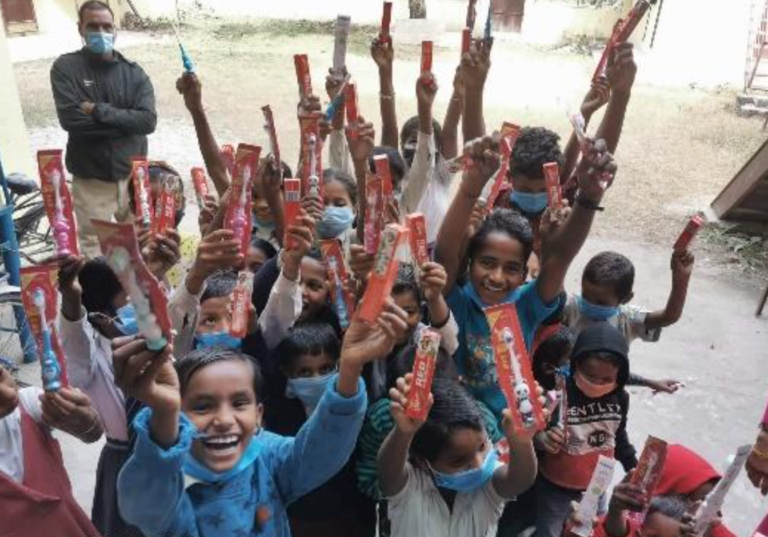  School Oral health and oral hygiene kit distribution program at Birat Night School, Sanihat
