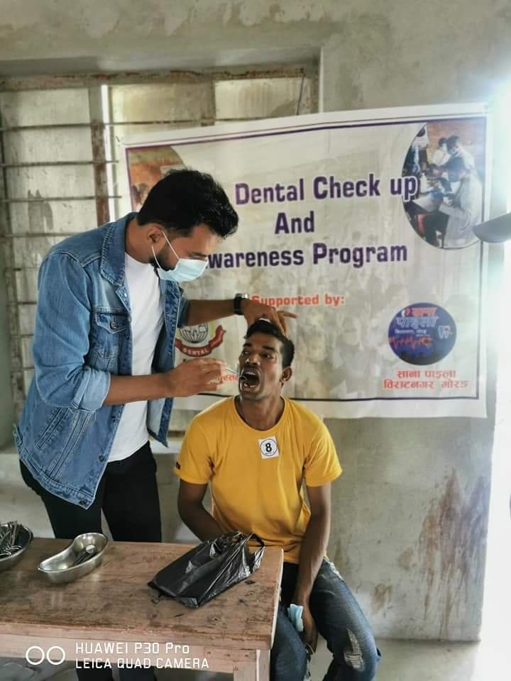 Oral health screening and Dental checkup at Biratnagar Ward-17