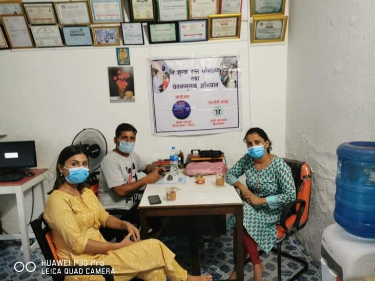 Free oral health examination and Dental checkup at Life Vision Samudayik Rehabilitation Center