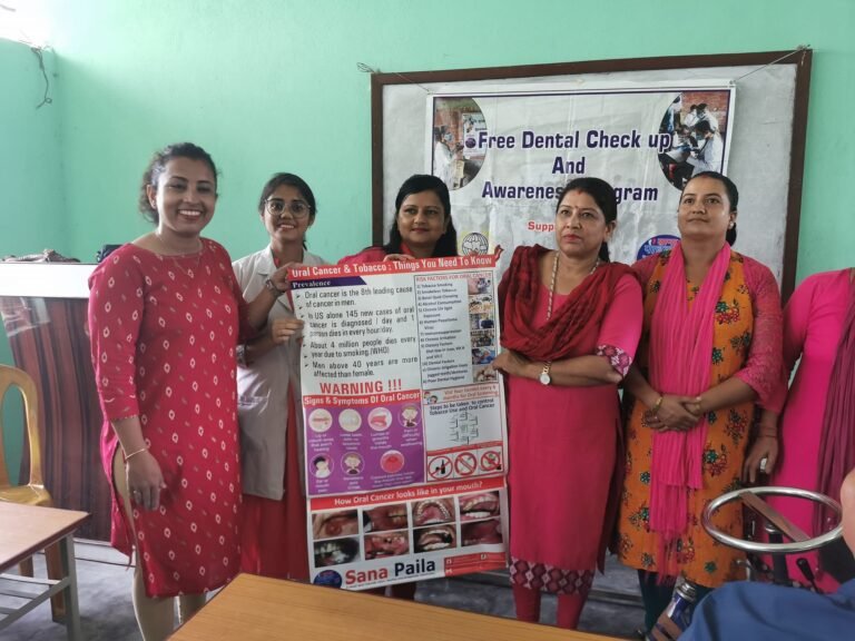 Free Dental Check up, awareness program and awareness banner handover done at Birat Deaf Secondary School.