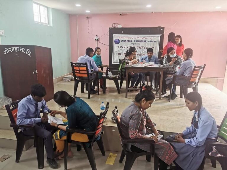 Free Dental Checkup, Awareness program and informative banner handover done at Shree Gogra HSS, Biratnagar – 4