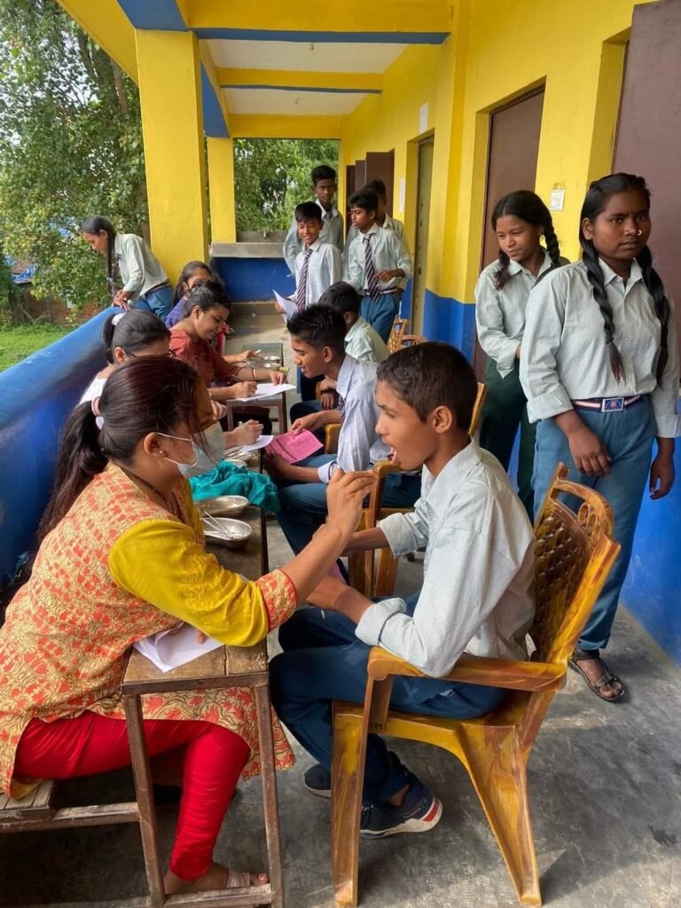 Free Dental Checkup, Awareness program and informative banner handover done at Shree Naragram HSS, Tankisinuwari